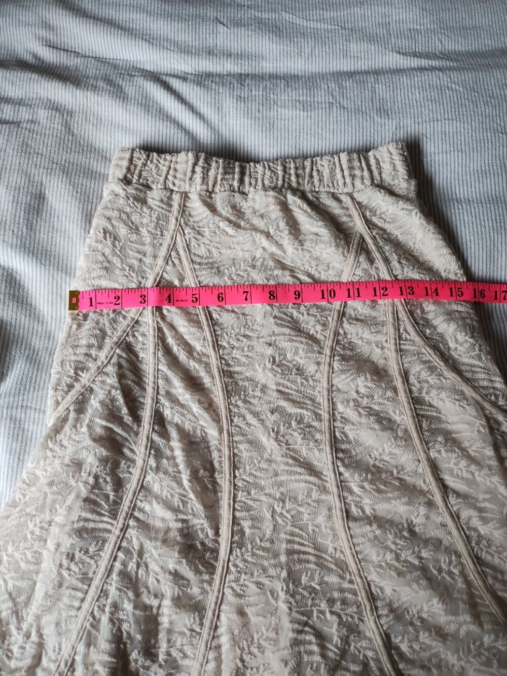 CIRANA Cream A-line Paneled Lace Skirt - Picture 6 of 8